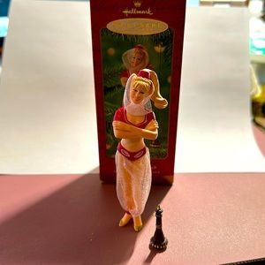 Hallmark collector holiday ornaments “I Dream of Jeannie”  & bottle 2000 EUC